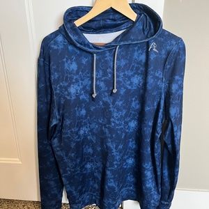 Rhoback Hoodie Men Small Blue Drawstring The Deke Performance Golf Activewear